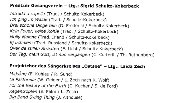 6. Mai 2012 - Programmauszug Heiligenhafen