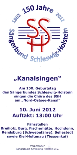 Flyer des Sängferbundes Schleswig-Holstein