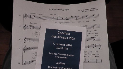 Chorfest des Kreises Plön am 7.2.2014 im FSG Preetz