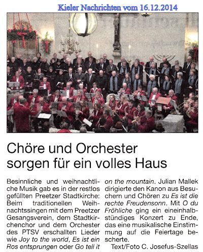 KN-Bericht Weihnachtskonzert 2014