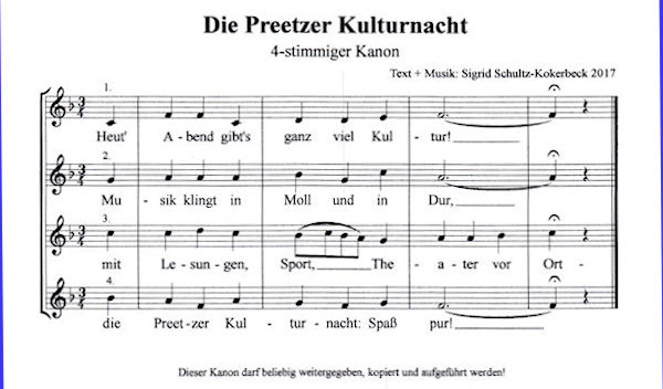 Preetzer Gesangverein - Förde Sparkasse - Kulturnacht 17.2.2017