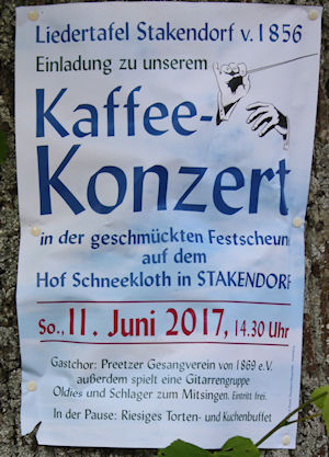 Preetzer Gesangverein - Stakendorf 11.6.2017
