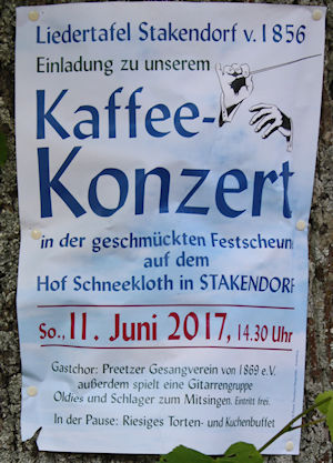 Preetzer Gesangverein - Stakendorf 11.6.2017