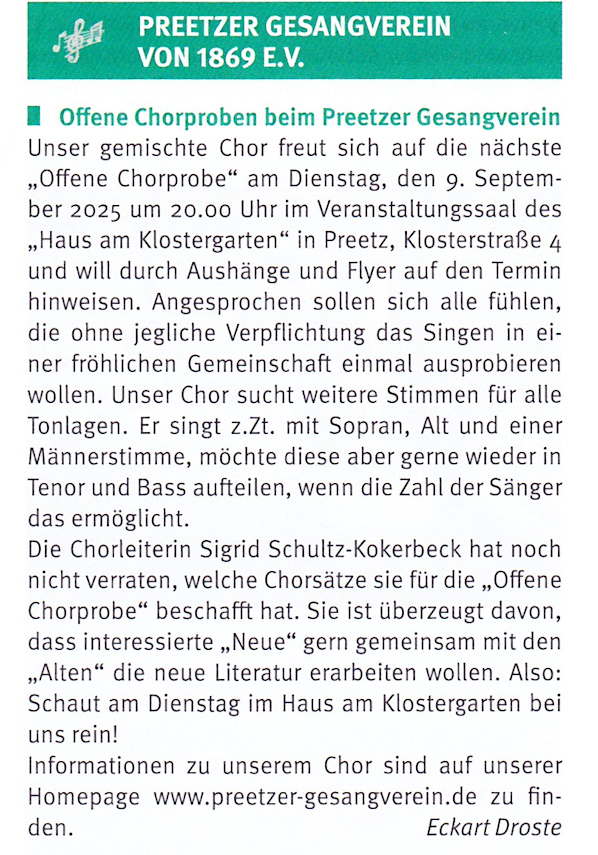 Stadtmagazin Preetz September 2025