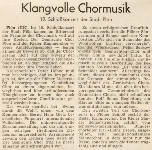 1973 - Positives Echo in der Presse