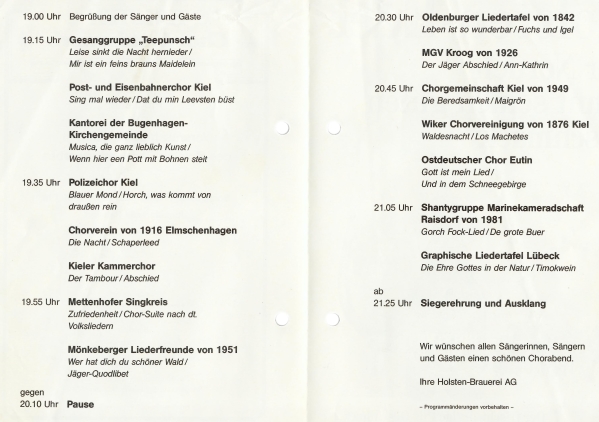 1987 - Holstenchor-Wettbewerb