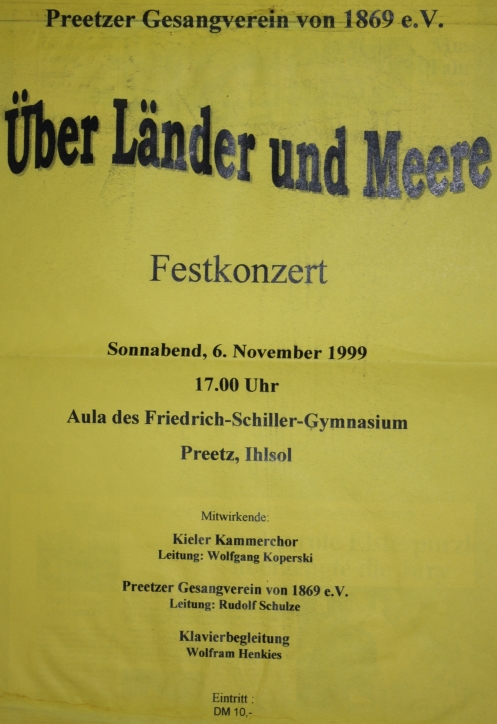 1999 - Konzert mit dem Preetzer Gesangverein