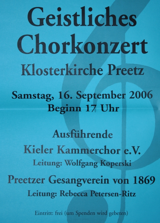 2006 - Konzert mit dem Preetzer Gesangverein in Preetz